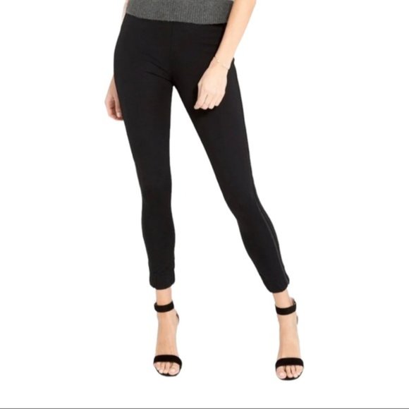 Spanx Faux Leather Detail Jogger Track Leggings - Picture 3 of 6